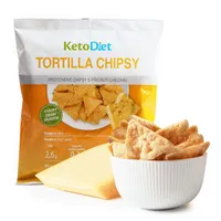 KetoDiet Proteinové Tortilla chipsy s příchutí chedaru