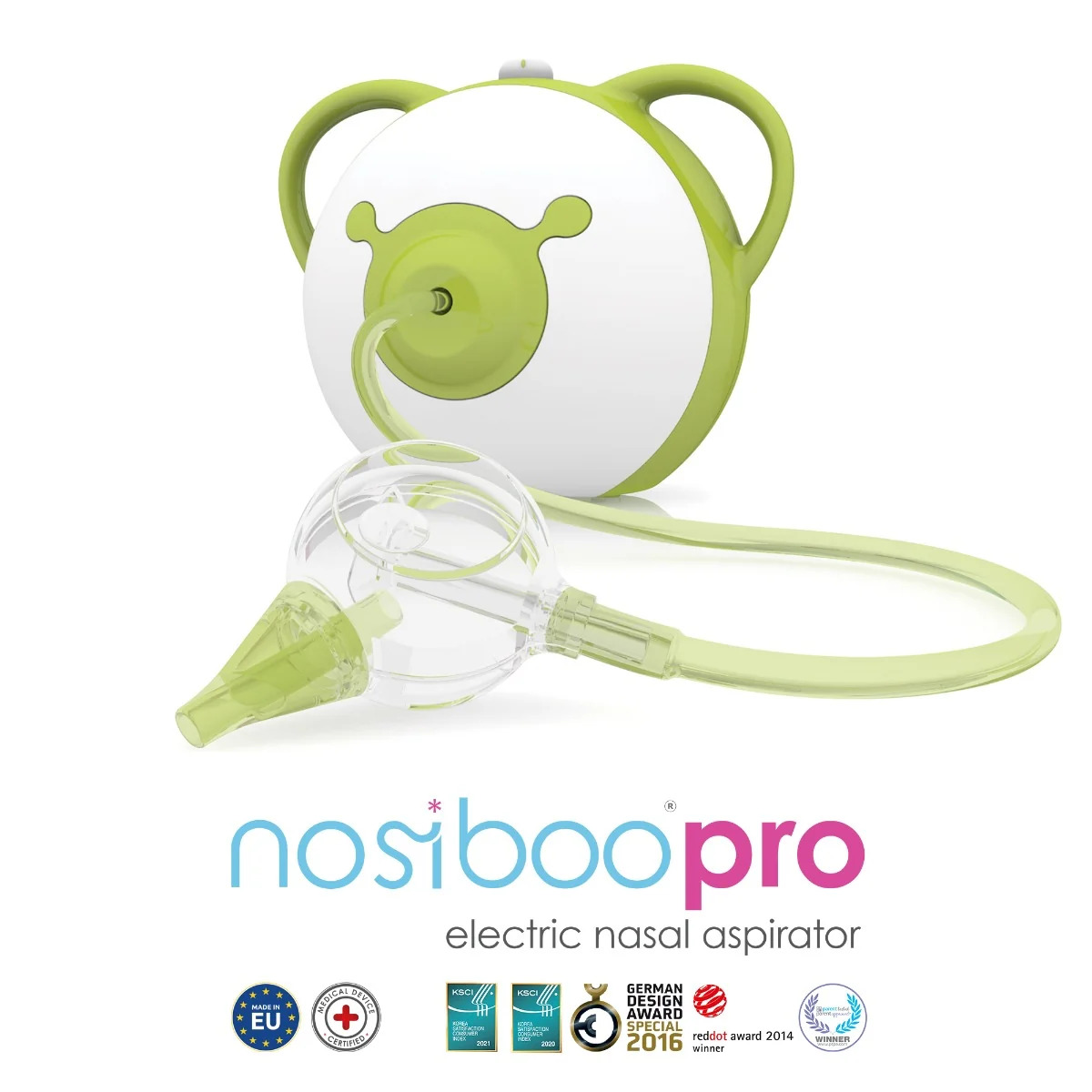 Nosiboo Pro Elektrická odsávačka nosních hlenů zelená