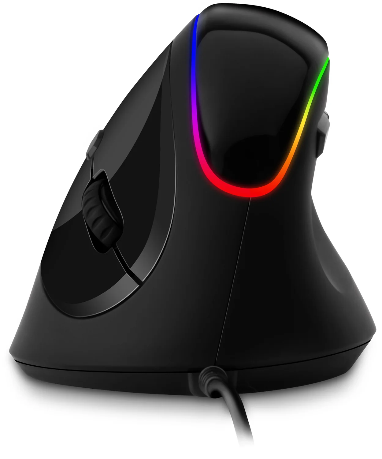 Connect IT For health RGB Ergonomická vertikální myš drátová černá