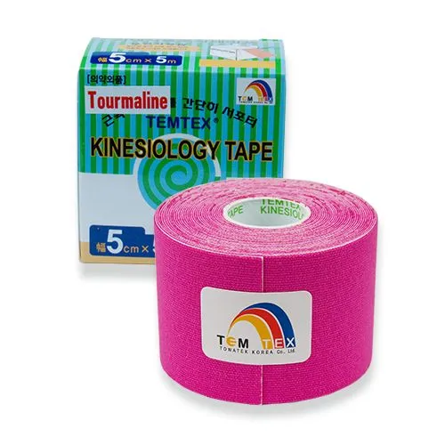 TEMTEX Kinesio tape Tourmaline 5 cm x 5 m tejpovací páska růžová