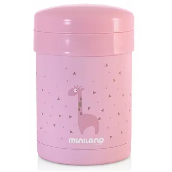 Miniland Termoska Thermic + kelímky na jídlo Pink 