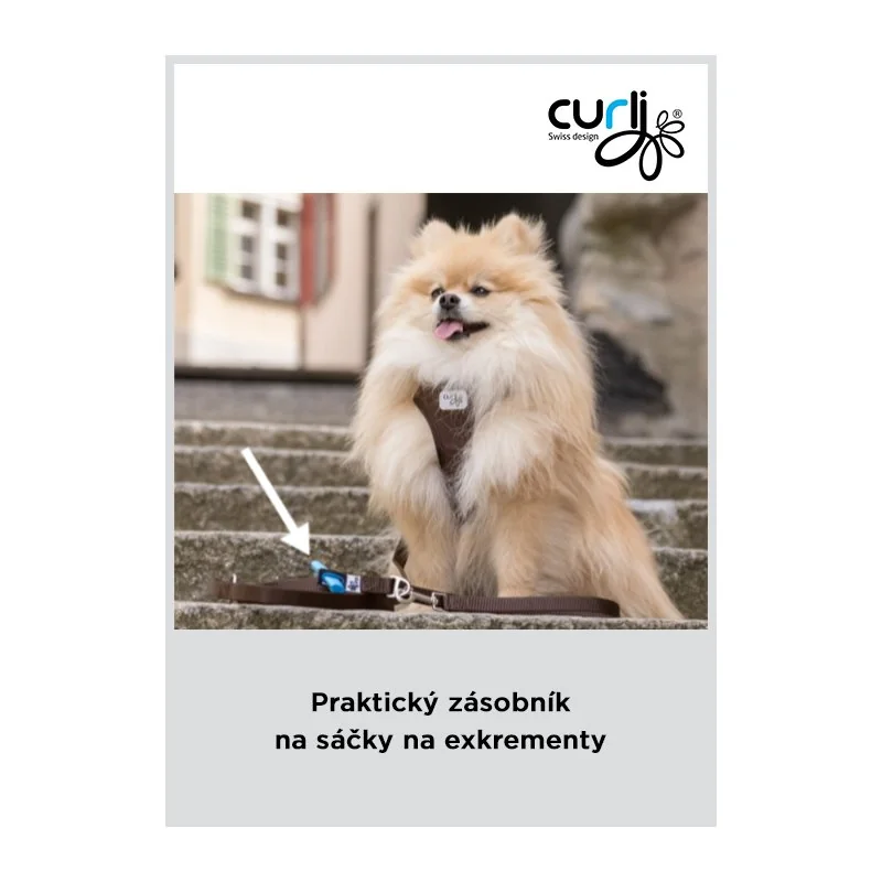 Curli Nastavitelné vodítko pro psy Nylon Red M 200x1,5 cm
