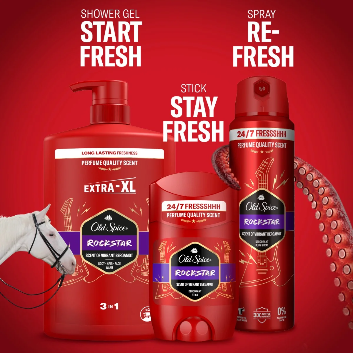 Old Spice Rockstar Sprchový gel 3v1 1000 ml