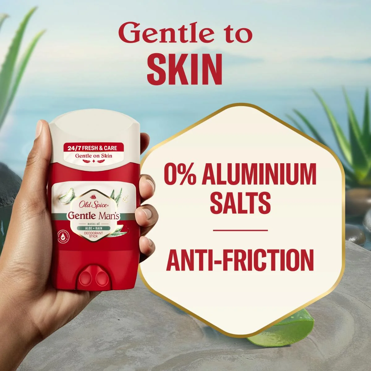 Old Spice Gentle Man's Aloe + Rain tuhý deodorant 50 ml