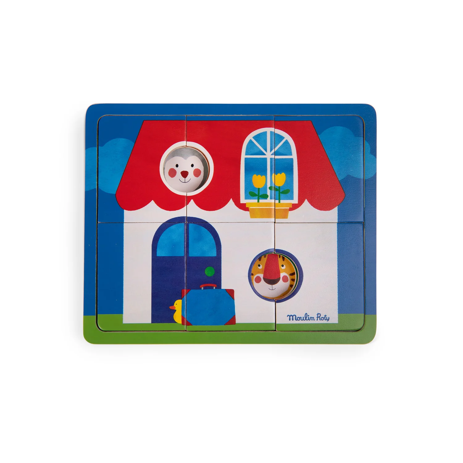 Moulin Roty Třívrstvé puzzle Les Popipop