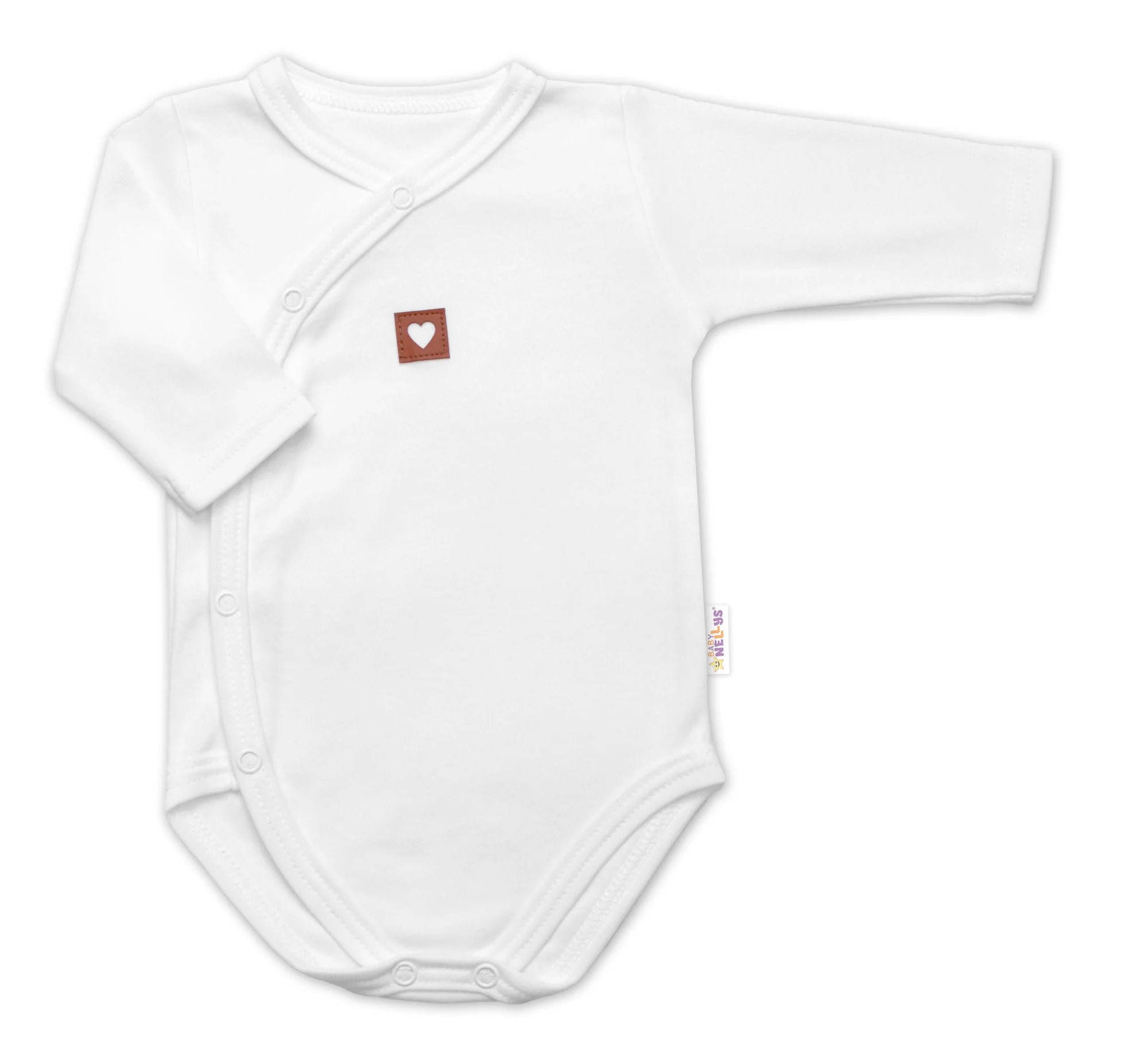 Baby Nellys Rostoucí výhodná sada, 3x Body zap. bokem Nature - béžová/taupe/bílá
