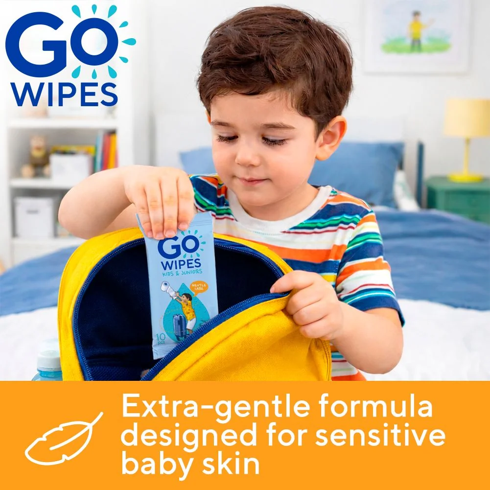 GoWipes Vlhčený toaletní papír pro děti a juniory Plastic Free 10 ks