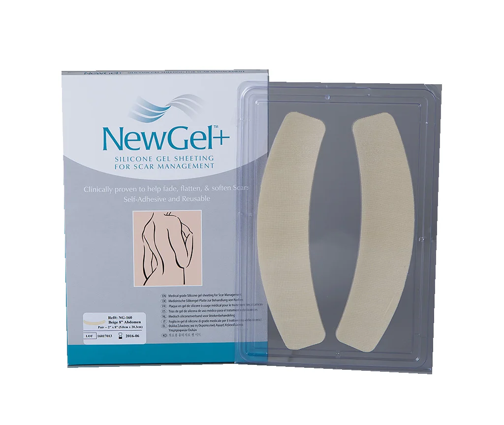 NewGel+ NG-160 20 x 4,5 cm silikonová náplast 2 ks béžová