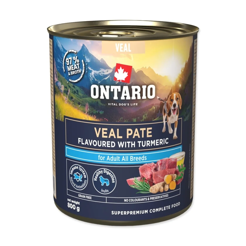 Ontario Adult telecí pate s příchutí kurkumy konzerva 800 g