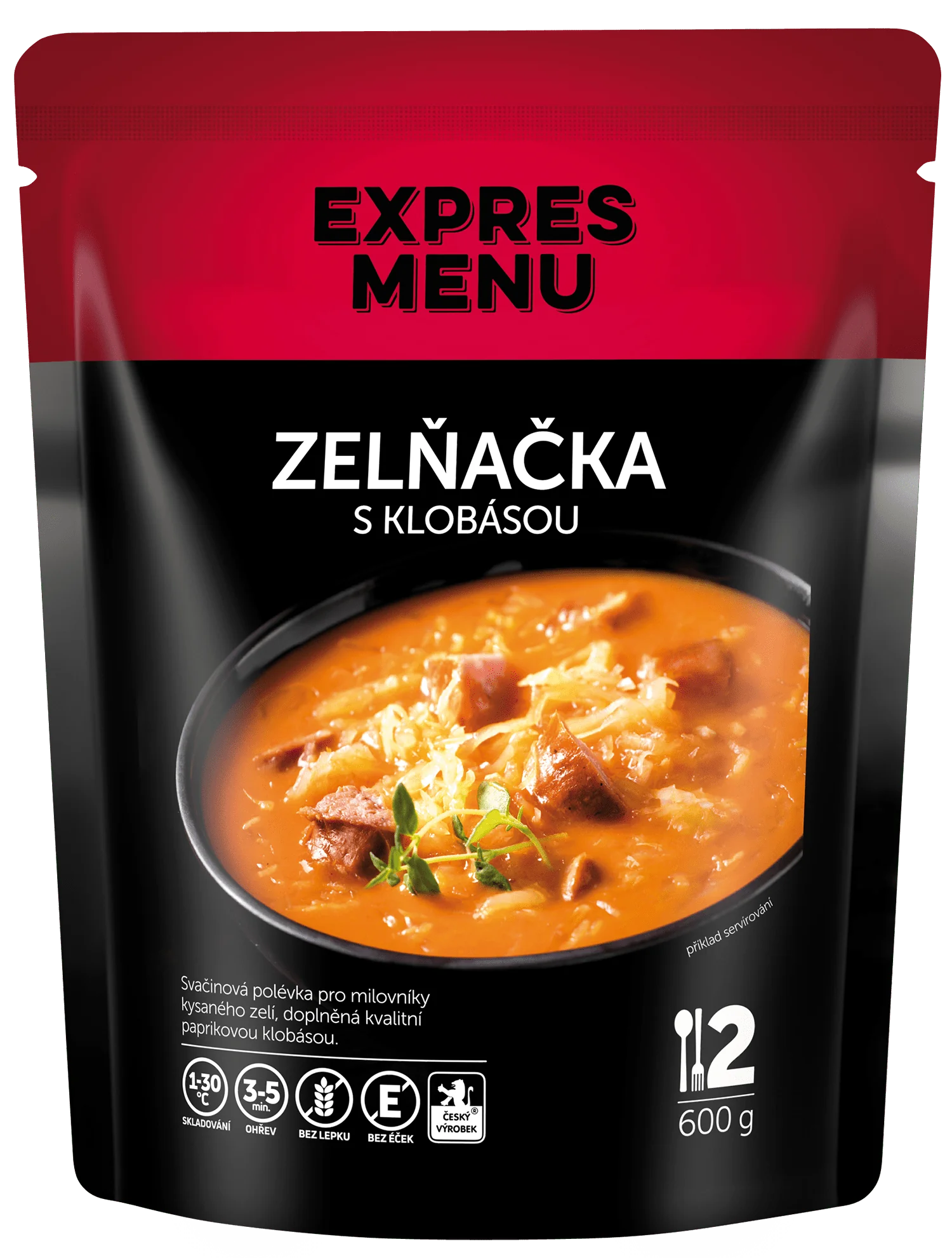 EXPRES MENU Zelňačka s klobásou 600 g (2 porce)
