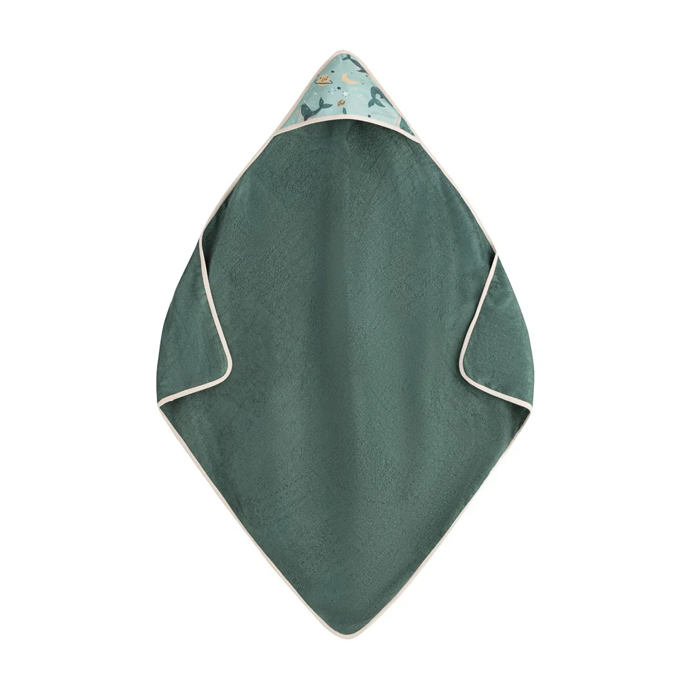Petite&Mars Osuška bambusová s kapucí Loulou Whale Song 1 ks