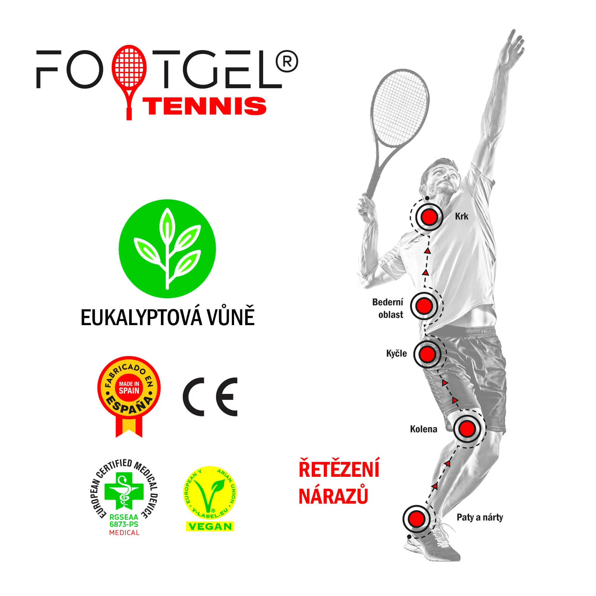 FOOTGEL Vložky do bot TENNIS EU 39-42