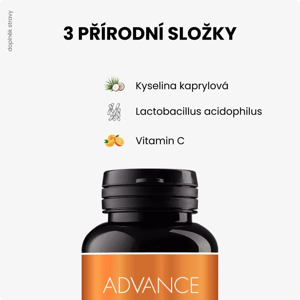 ADVANCE Candix s kyselinou kaprylovou 60 kapslí