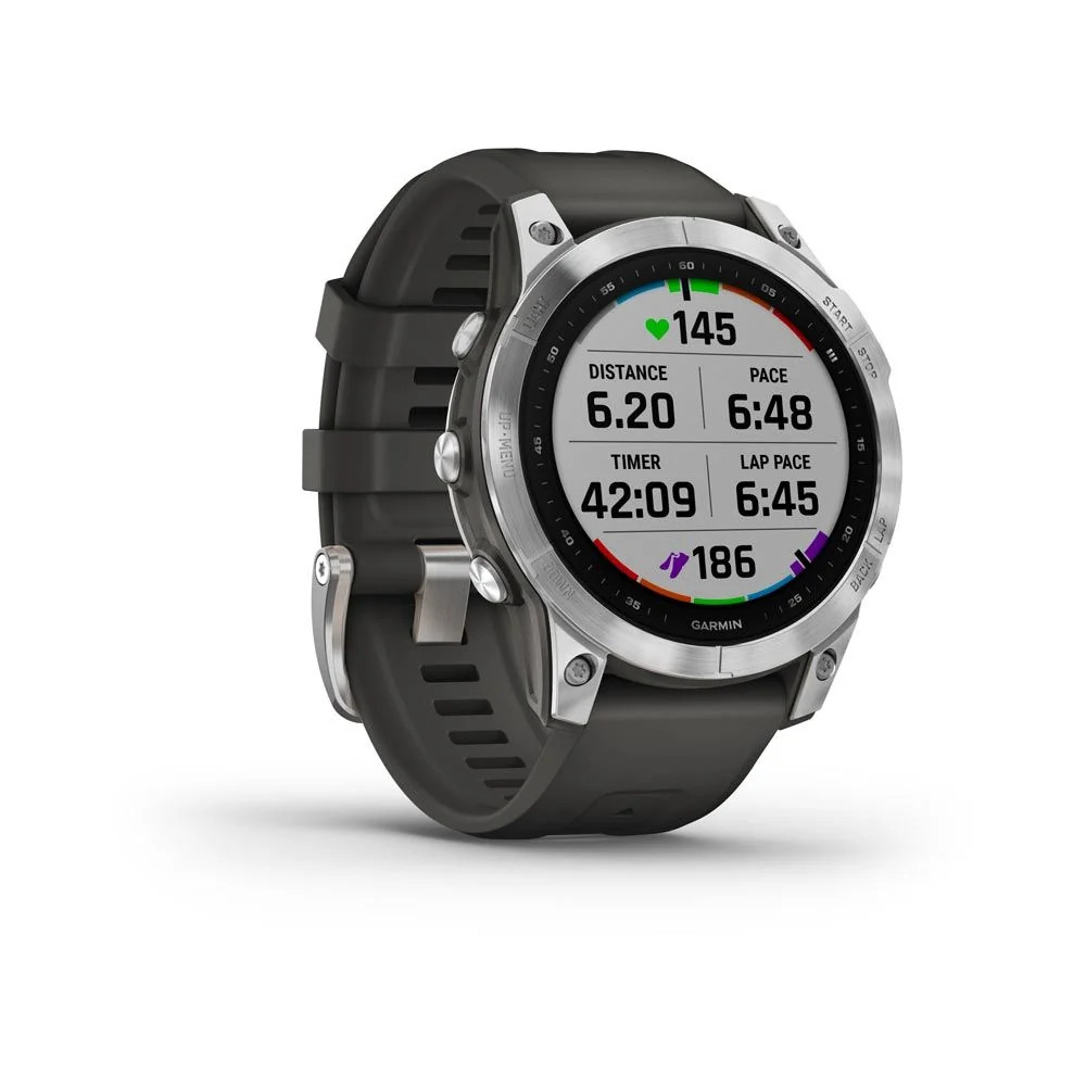 Garmin Fenix 7 Glass chytré hodinky Silver/Graphite