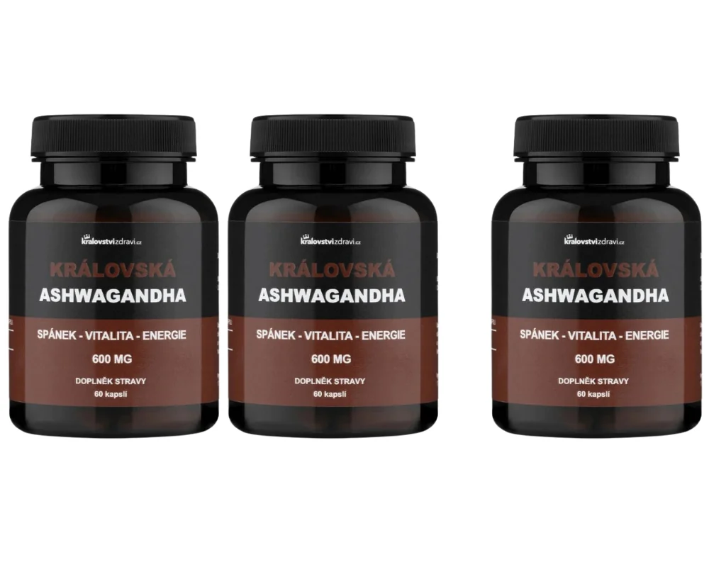 Království zdraví 2+1 Královská Ashwagandha 600 mg, extrakt z Ašvagandy