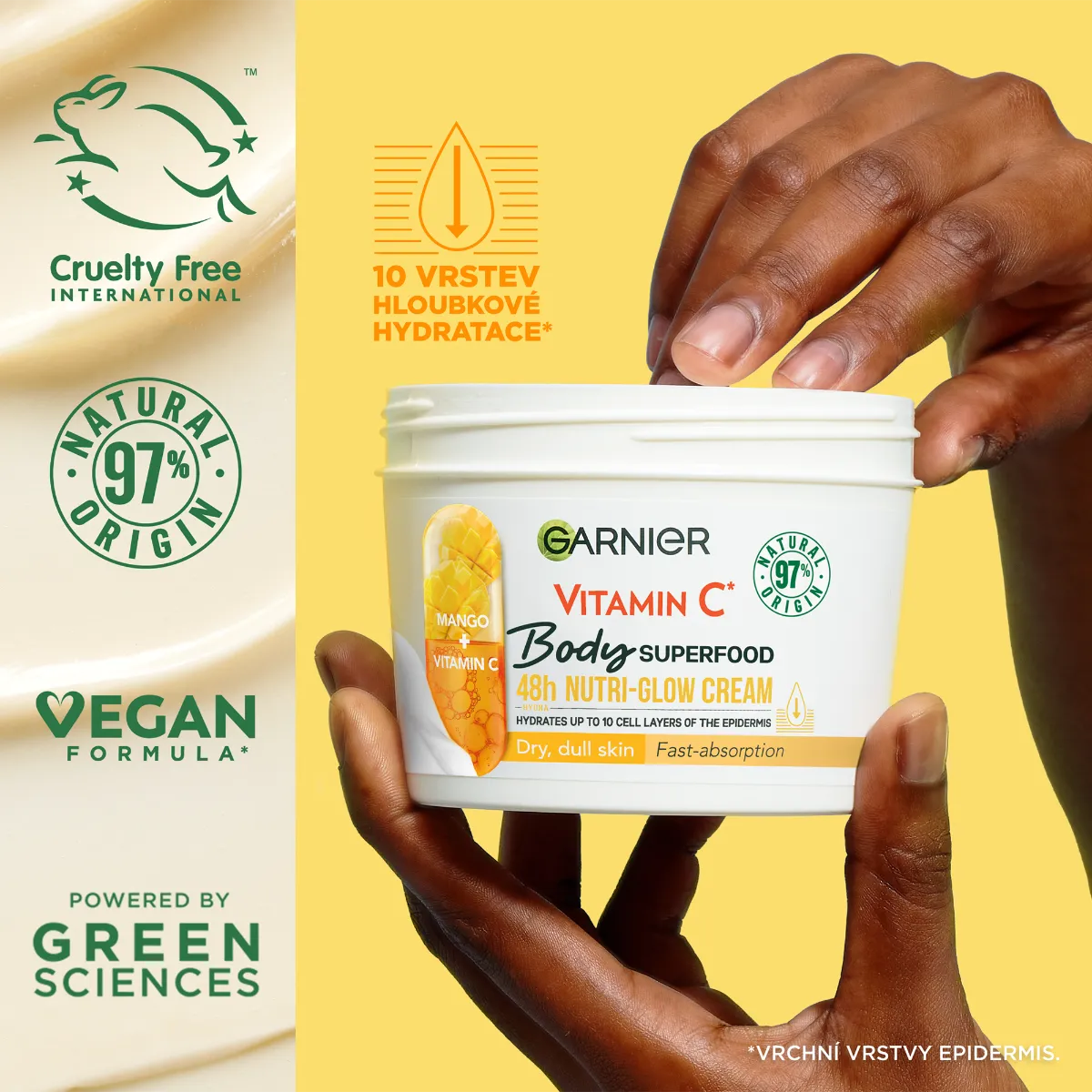 Garnier Body SuperFood Tělové máslo Mango + Vitamin C 380 ml