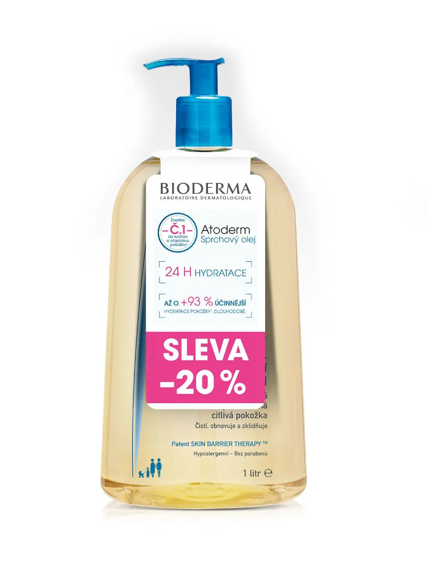 BIODERMA Atoderm Sprchový olej 1 l akce