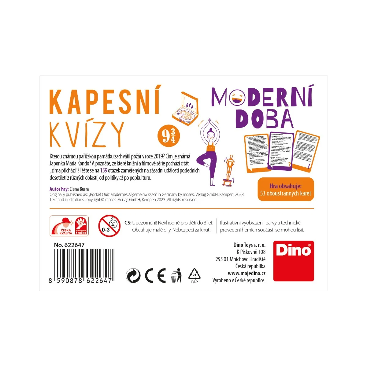 Dino Toys Kapesní kvíz Moderní doba Cestovní hra