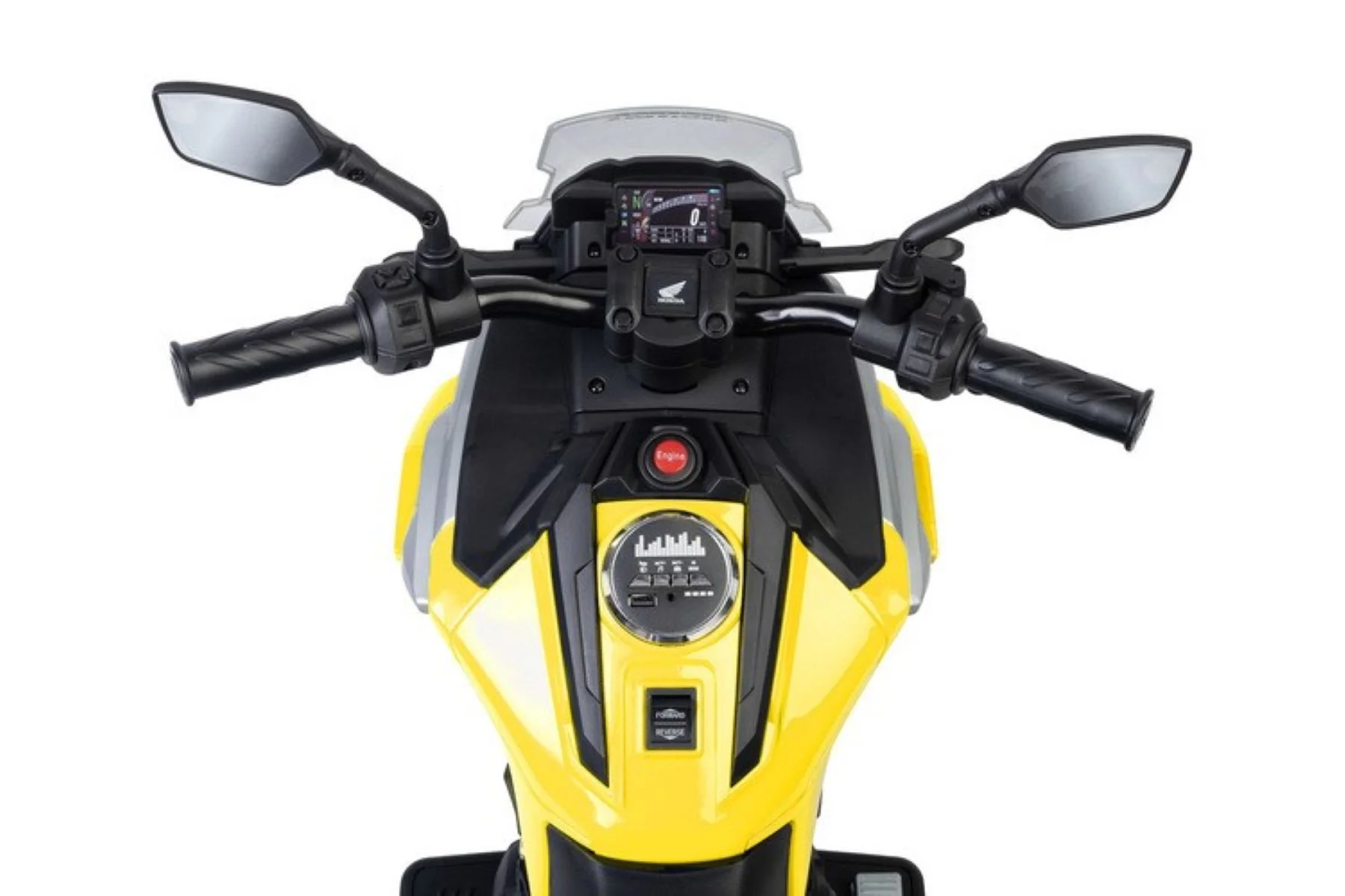Toyz Elektrická motorka Honda NC750X pro děti – LED, USB, 3-8 let, žlutá, černá