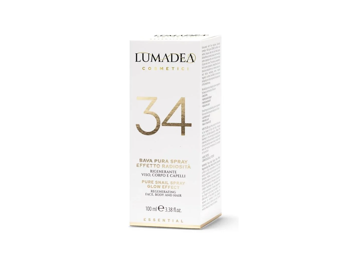 Lumadea Pure Snail Spray N.34 sprej s Glow efektem 100 ml