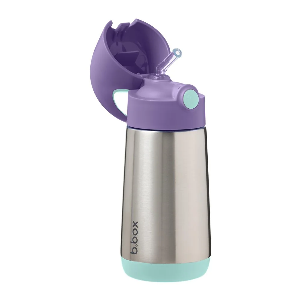 B.BOX Termoska na pití s brčkem 350 ml - lilac pop