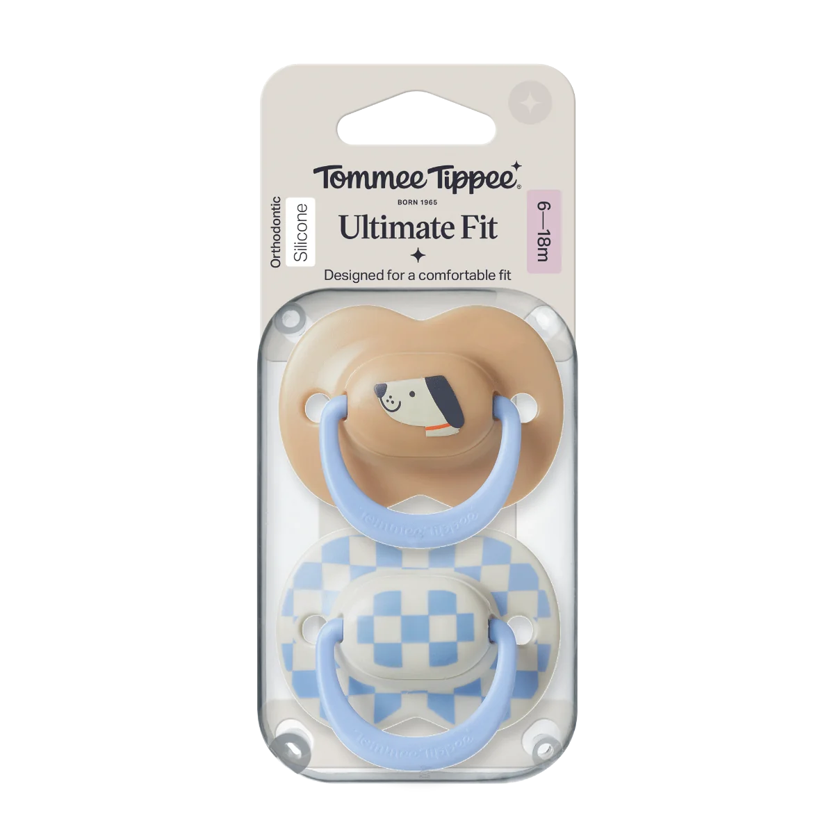 Tommee Tippee Silikonový dudlík Ultimate Fit Deco Boy 6-18m 2 ks více barevných variant