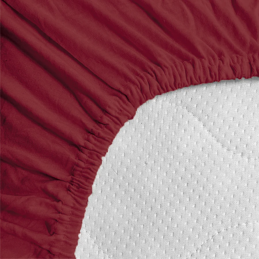Povlečeme vše Prostěradlo Jersey Lux 180x200 cm vínová