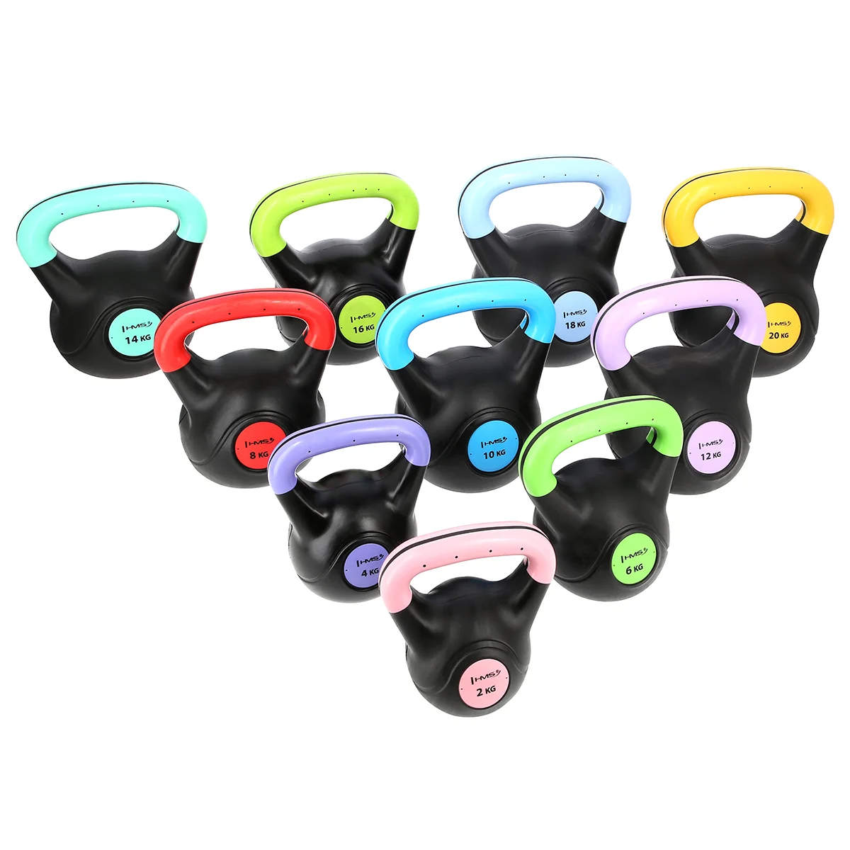 HMS Kompozitový kettlebell KPC12 Vin-Bell 12 kg sv. fialový