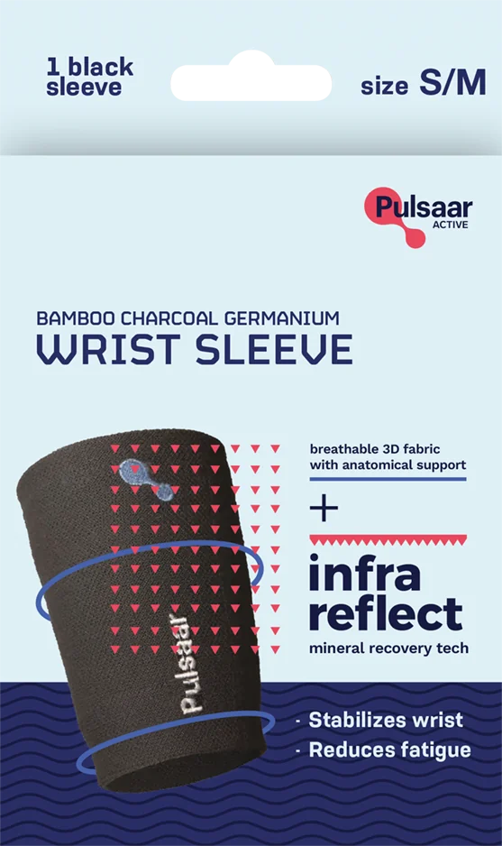 Pulsaar Active Bandáž na zápěstí s bambusovým uhlím a germaniem vel. S/M 1 ks