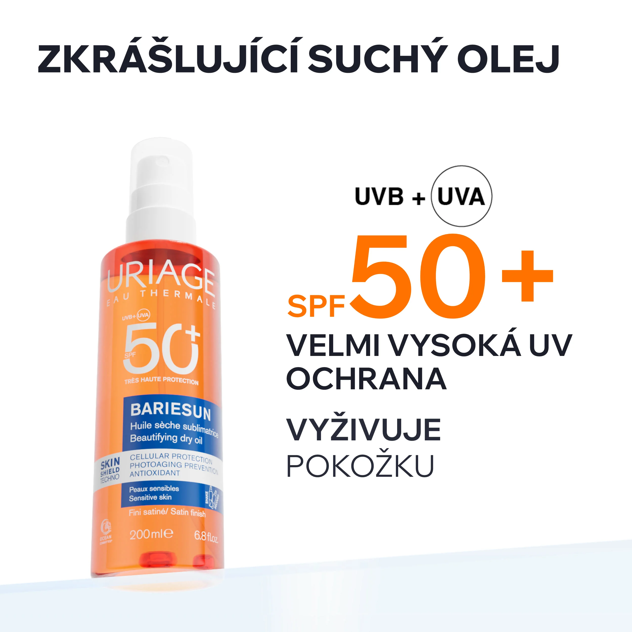 Uriage Bariésun Suchý olej na opalování SPF50+ sprej 200 ml