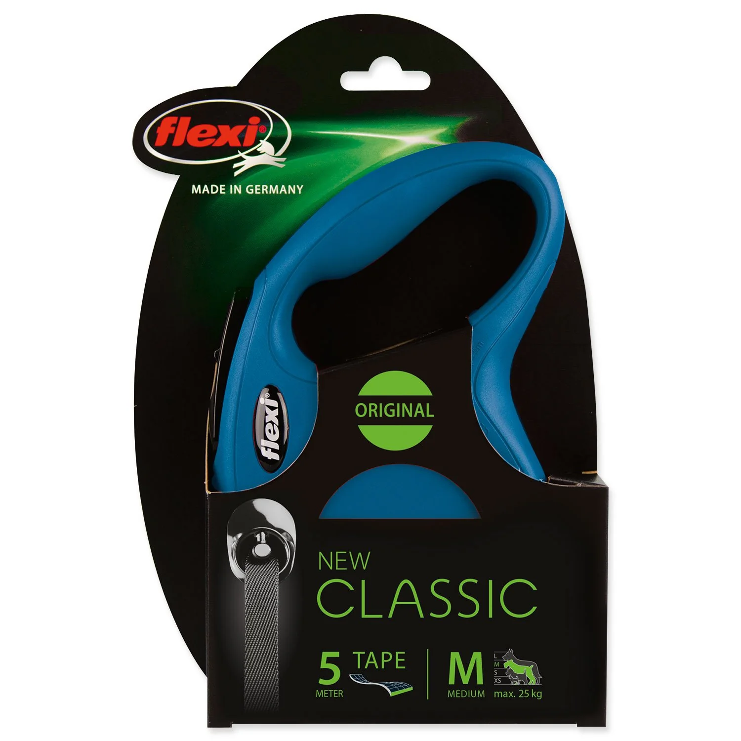 Flexi Vodítko Classic New páska M modré 5m
