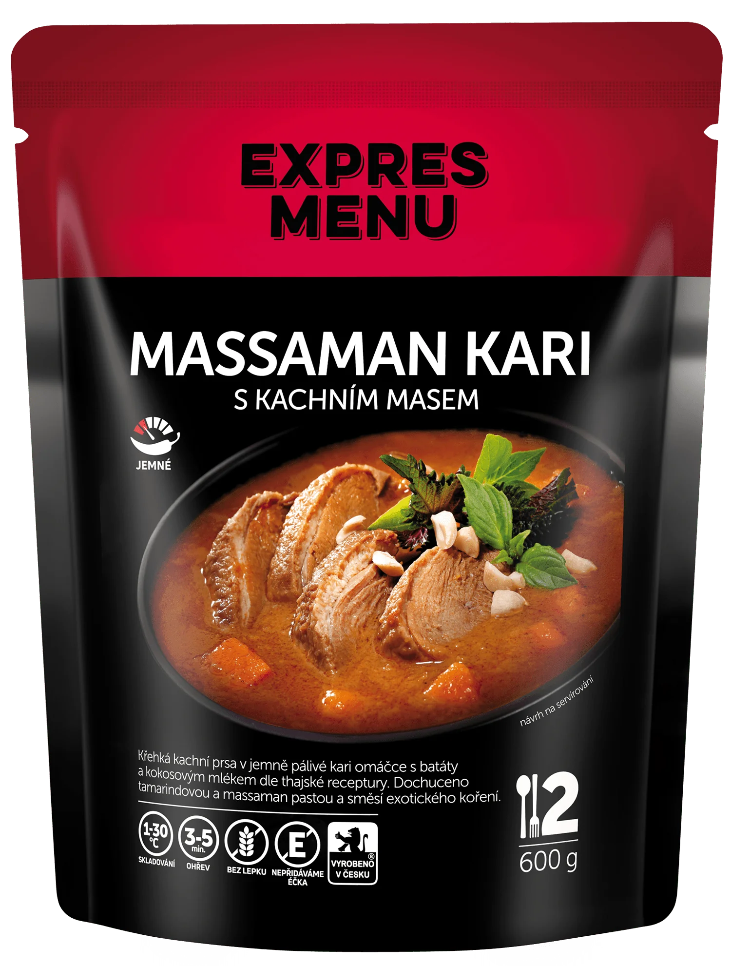 EXPRES MENU Massaman kari- Thajské kari s kachním masem 600 g (2 porce)