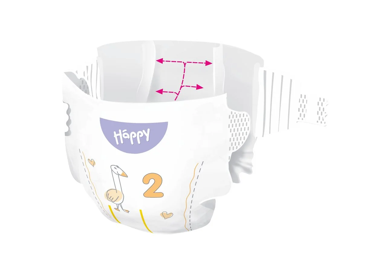 Bella Baby Happy Soft&Delicate 2 Mini 3–6 kg dětské pleny 38 ks