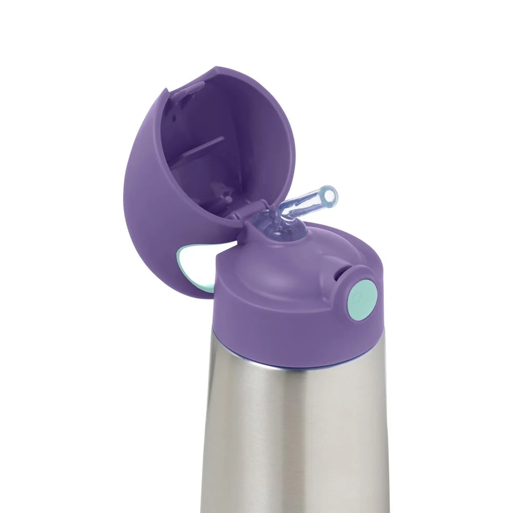 B.BOX Termoska na pití s brčkem 500 ml - lilac pop