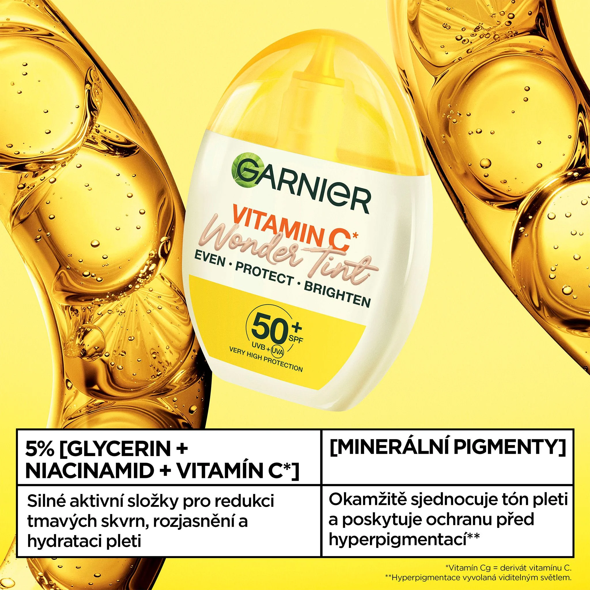 Garnier Vitamin C Wonder Tint SPF50+ odstín Medium tónovací fluid 40 ml
