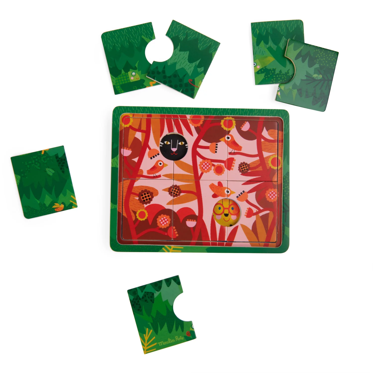 Moulin Roty Třívrstvé puzzle Džungle