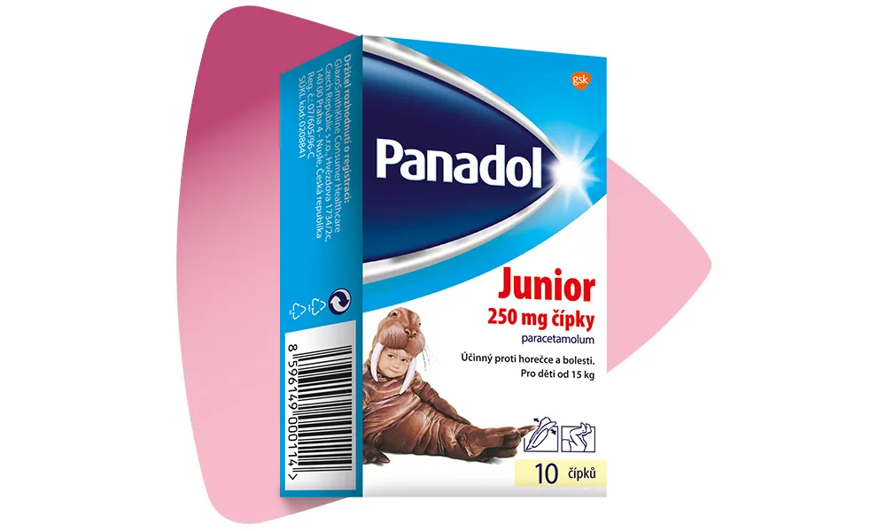 Panadol Junior 250 mg čípky 10 ks