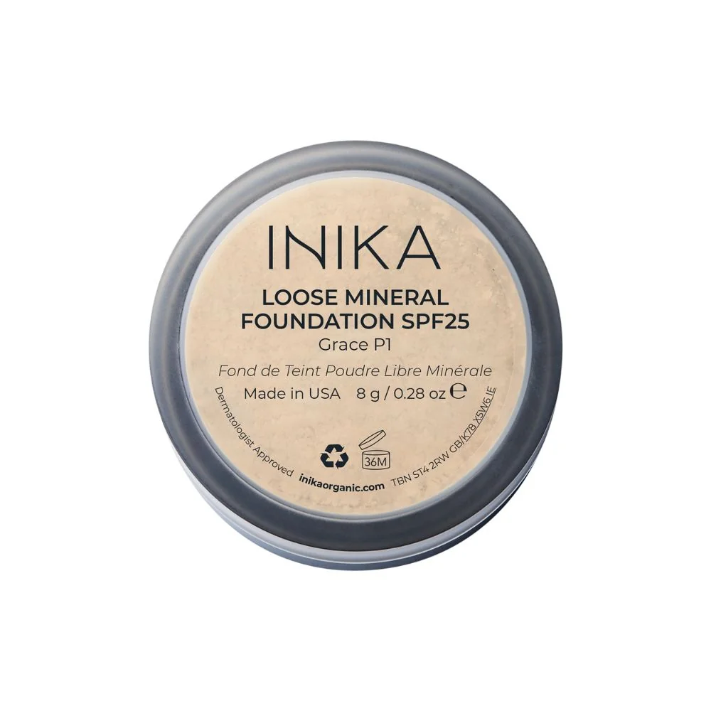 Inika Organic Přírodní sypký minerální pudrový make-up SPF25 Grace 8 g