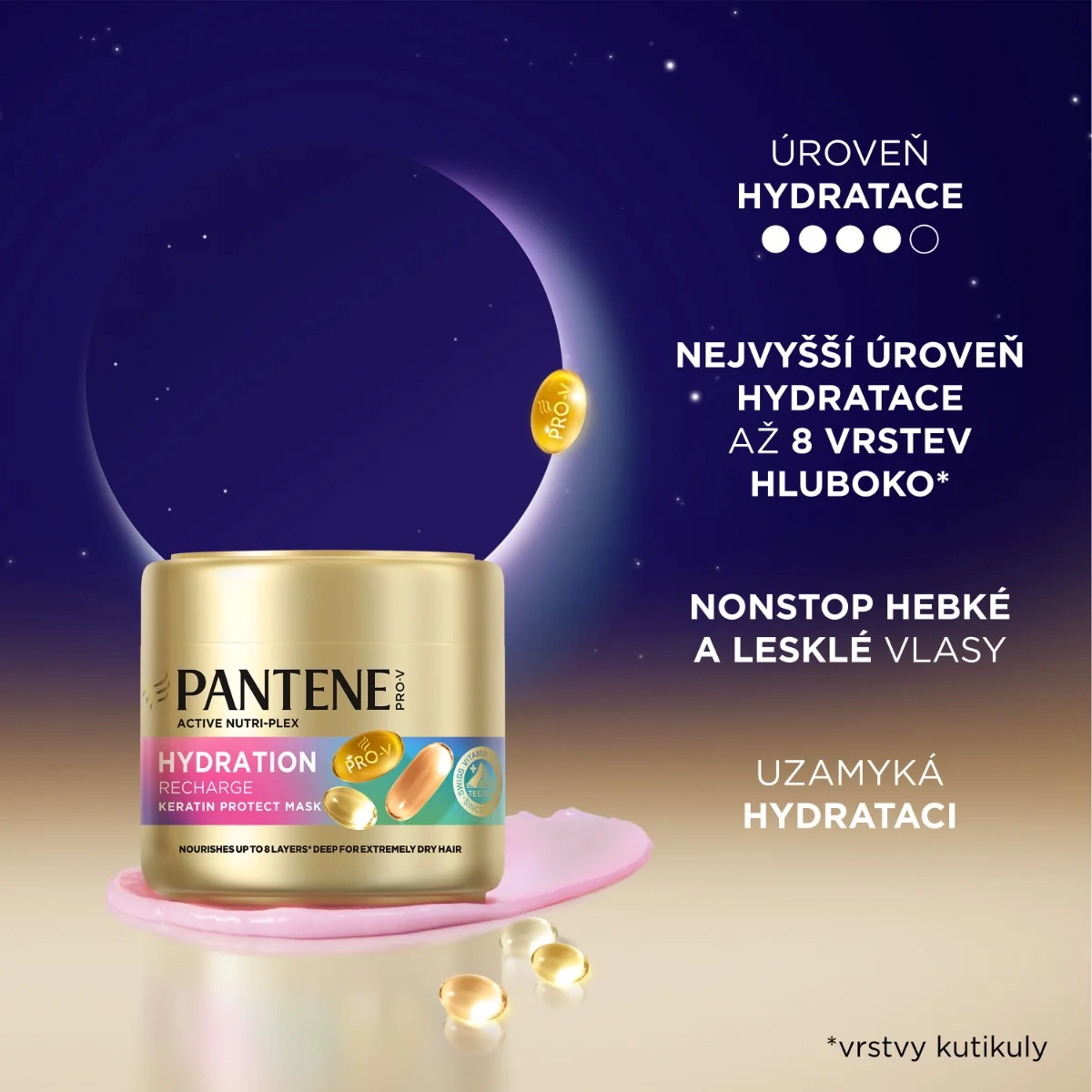Pantene Pro-V Hydration Recharge Keratin Protect maska 300 ml
