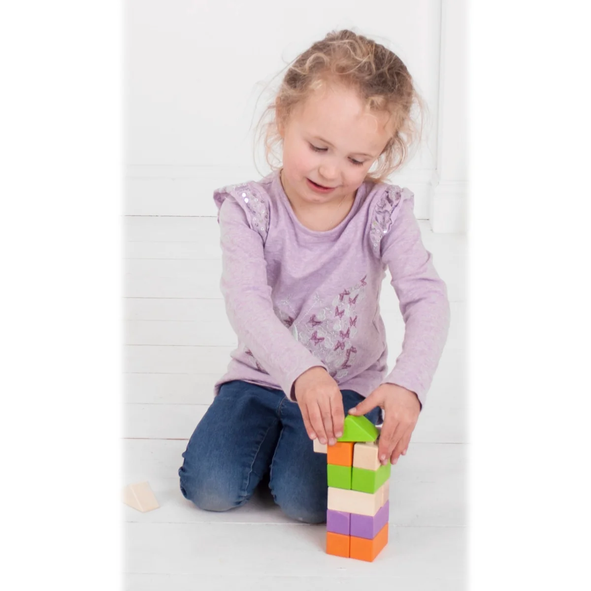 Bigjigs Toys Dřevěné Spojkostky Basic set