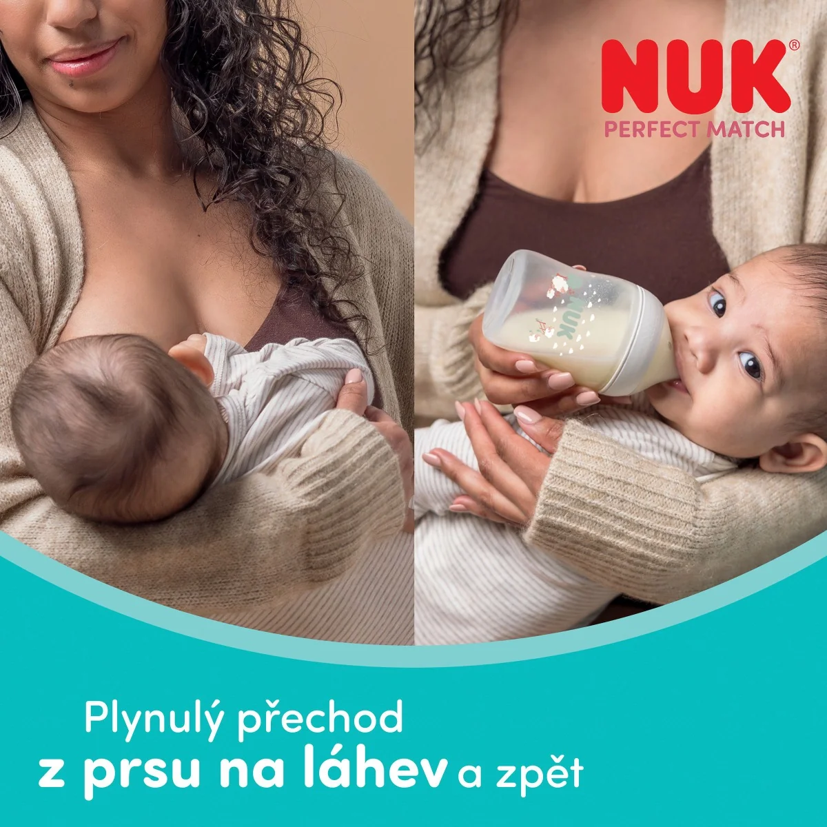 NUK Perfect Match Láhev 3m+ 260 ml 1 ks hippo