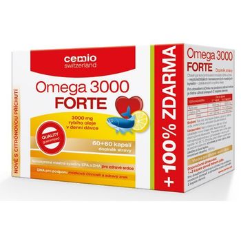 Cemio Omega 3000 Forte s citrusem tbl.60+60 