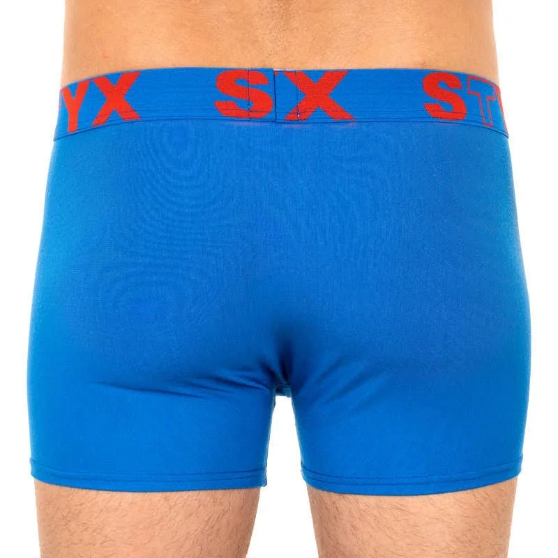 Styx Pánské boxerky sportovní guma nadrozměr modré (R967) 4XL