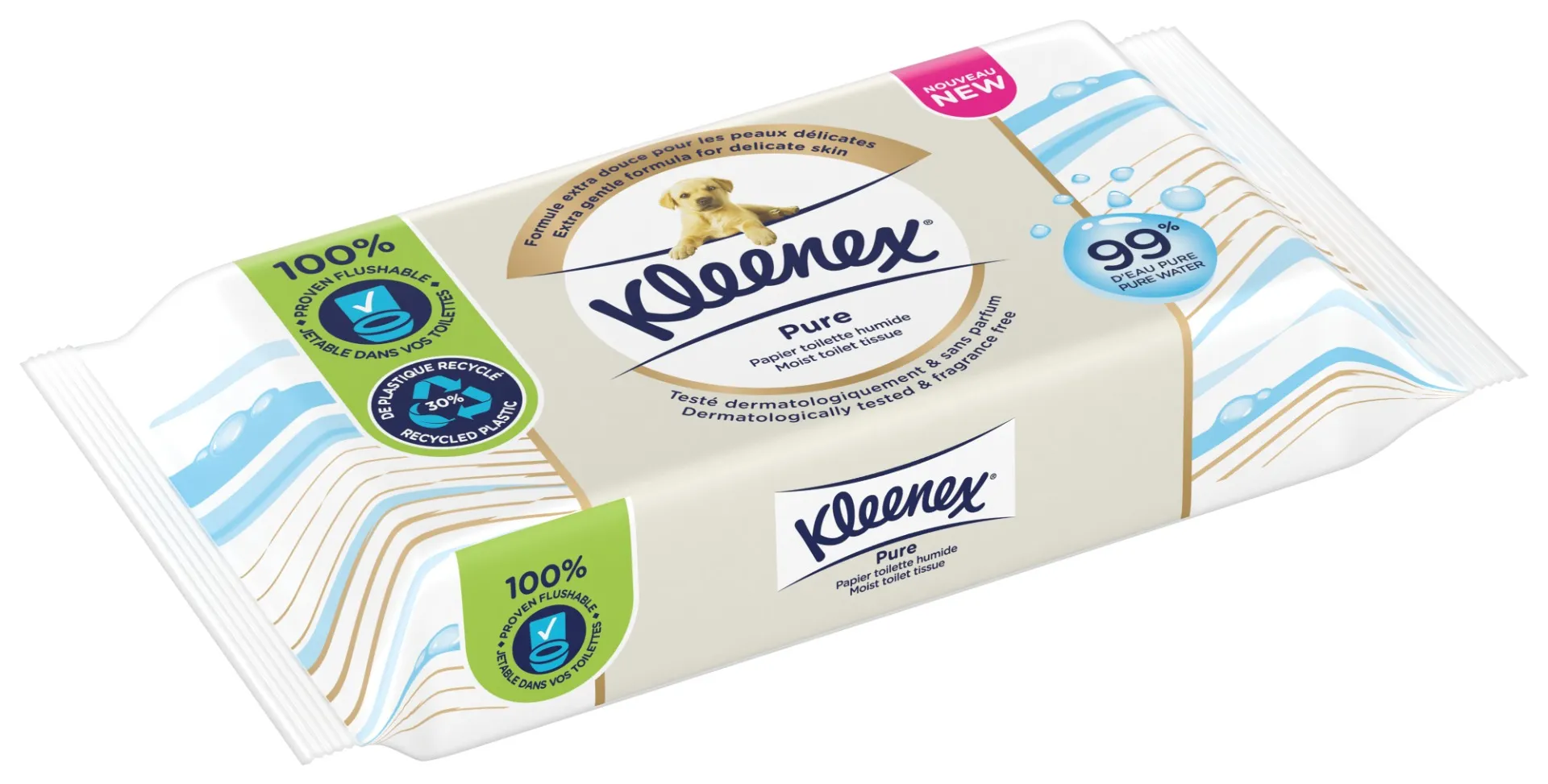 Kleenex Pure vlhčený toaletní papír 38 ks