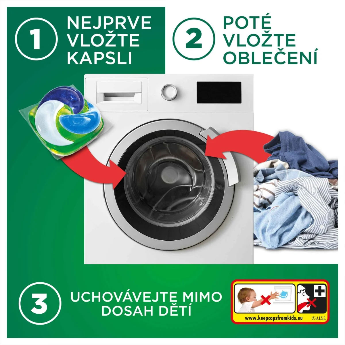 Ariel Ultra Power Pods Universal+ kapsle na praní 40 ks