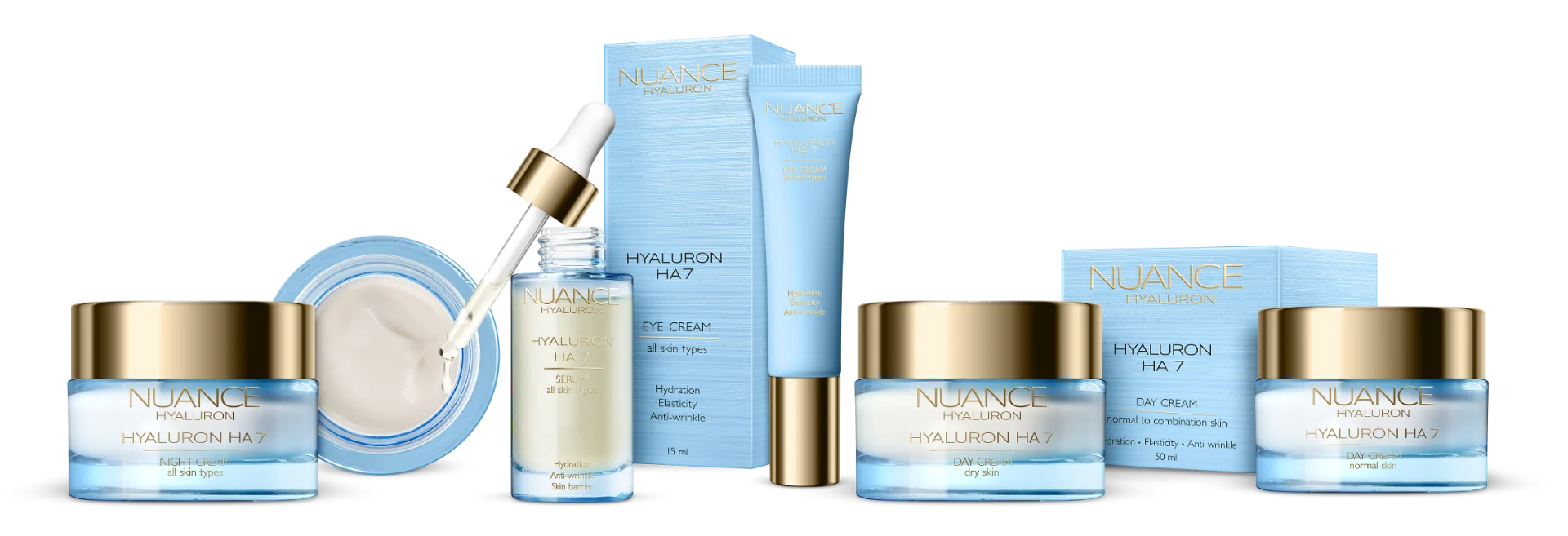 NUANCE Hyaluron HA7 Denní krém pro suchou pleť 50 ml