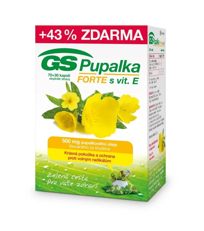 GS Pupalka Forte s vitaminem E 70+30 kapslí