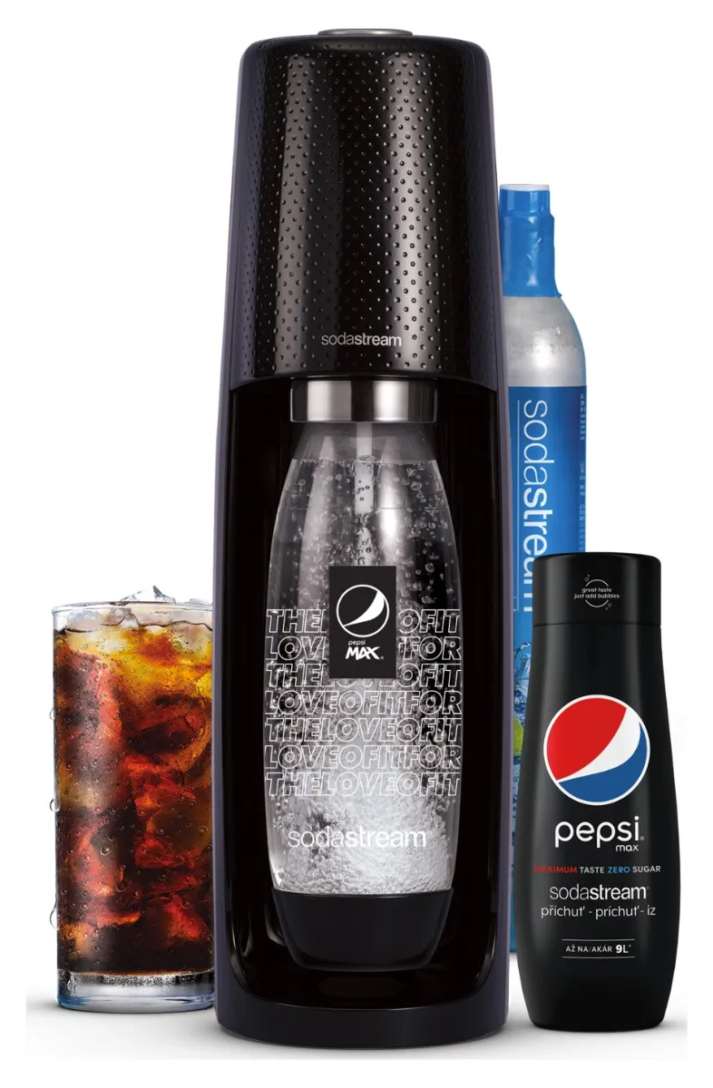 SODASTREAM Spirit Black Pepsi MAX MegaPack výrobník perlivé vody
