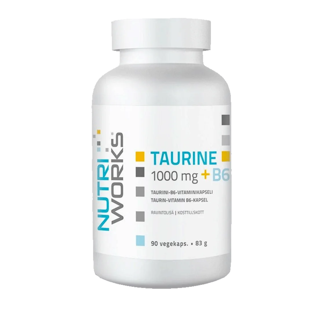 NutriWorks Taurine 1000mg + B6 - 90 kapslí