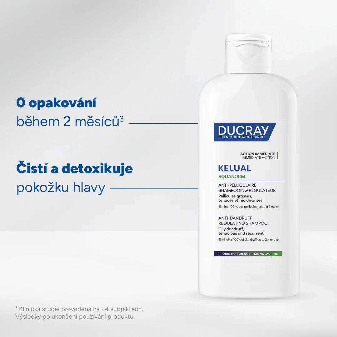 Ducray Kelual Squanorm Šampon na mastné lupy 200 ml